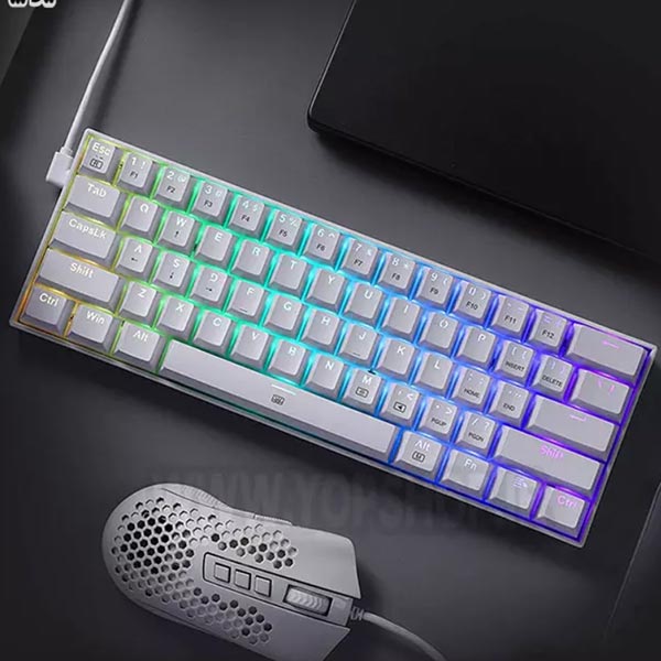 کیبورد مکانیکال گیمینگ ردراگون Dragonborn K630 White RGB